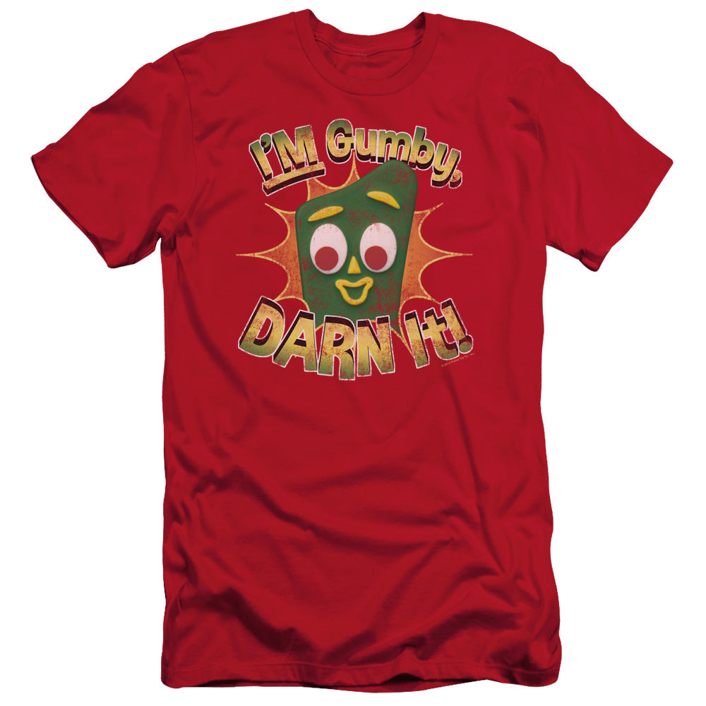 Gumby - Darn It - Short Sleeve Adult 30/1 - Red T-shirt