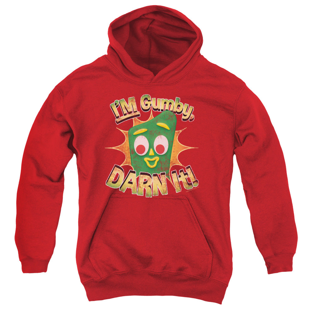 Gumby - Darn It - Youth Pull-over Hoodie - Red