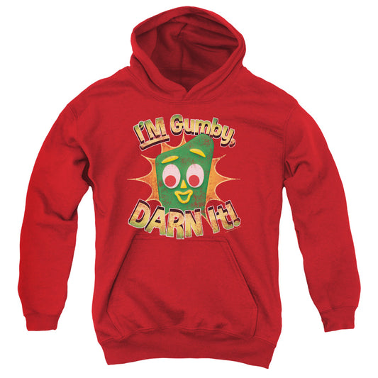 Gumby - Darn It - Youth Pull-over Hoodie - Red