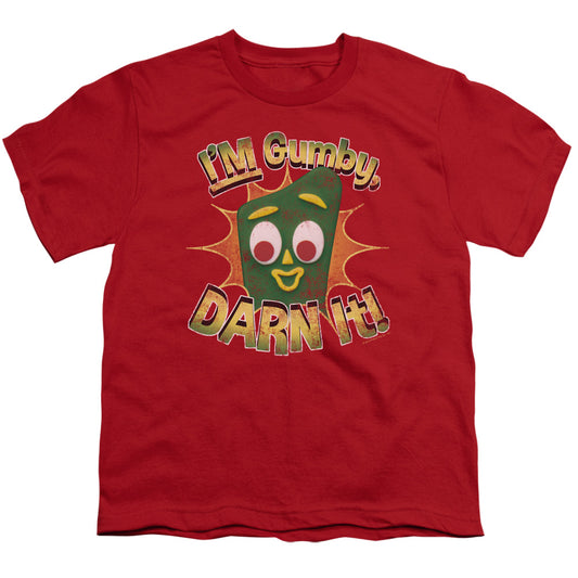 Gumby - Darn It - Short Sleeve Youth 18/1 - Red T-shirt