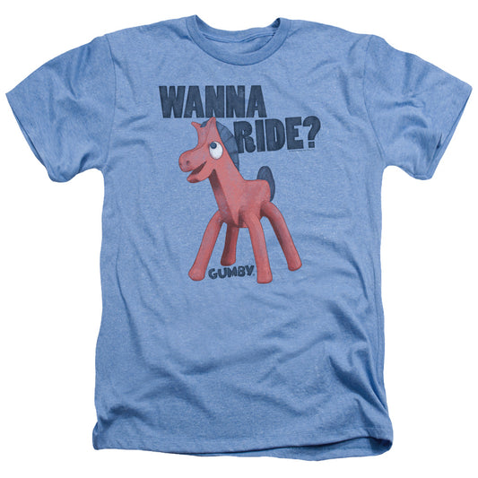 Gumby - Wanna Ride - Adult Heather - Light Blue