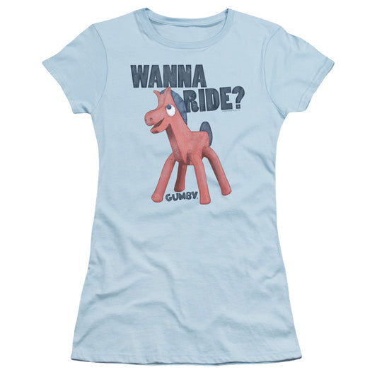 GUMBY WANNA RIDE - S/S JUNIOR SHEER - LIGHT BLUE T-Shirt