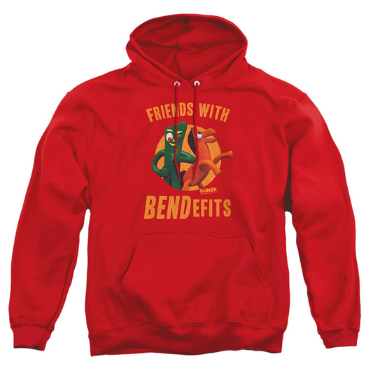 Gumby - Bendefits - Adult Pull-over Hoodie - Red