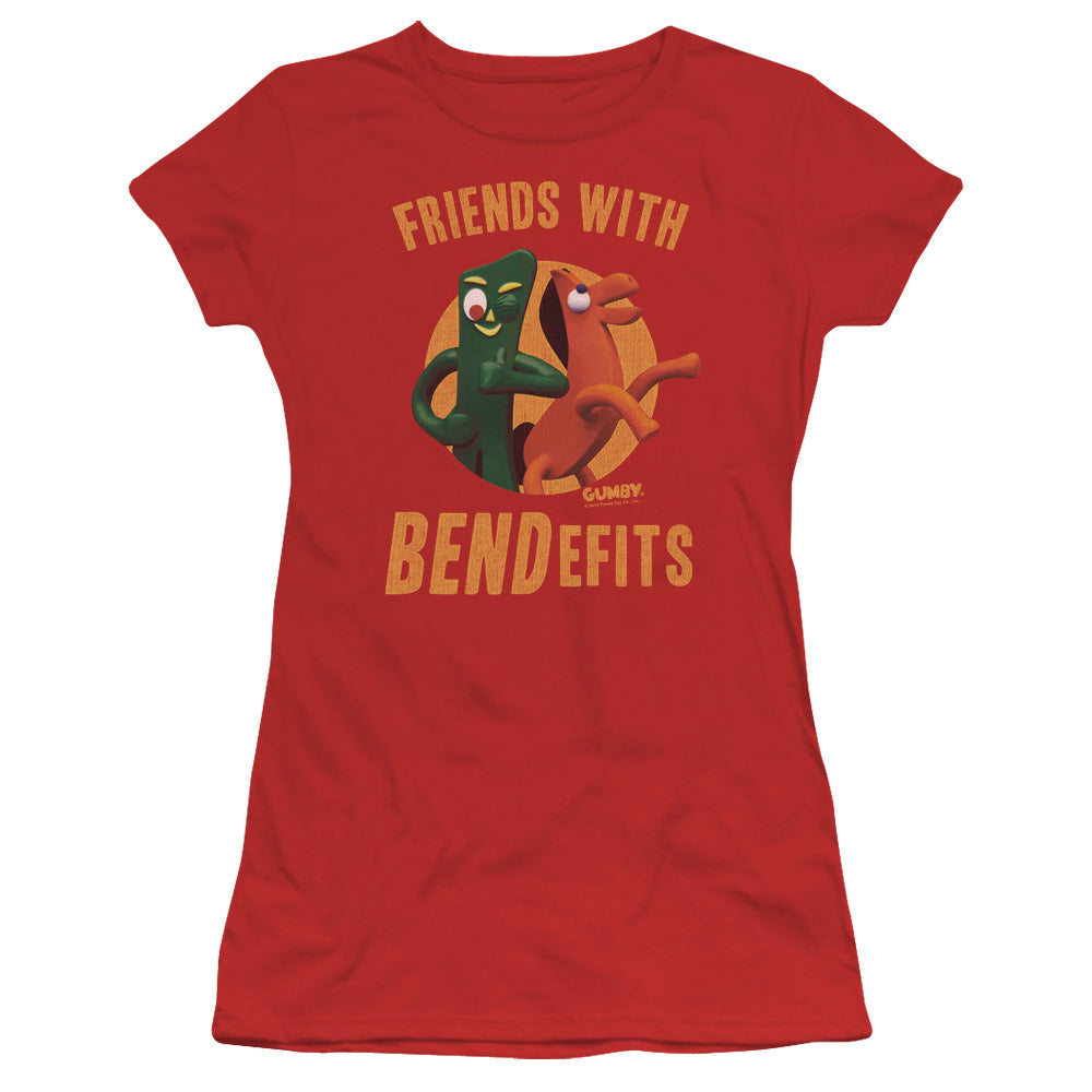 Gumby - Bendefits - Short Sleeve Junior Sheer - Red T-shirt