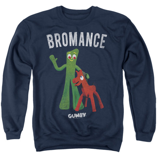 Gumby - Bromance - Adult Crewneck Sweatshirt - Navy