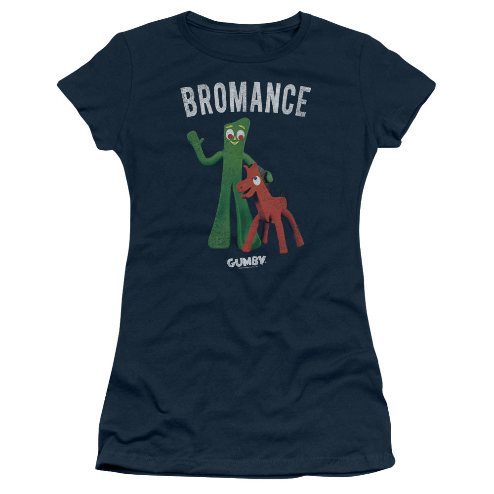 Gumby - Bromance - Short Sleeve Junior Sheer - Navy T-shirt