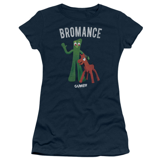 Gumby - Bromance - Short Sleeve Junior Sheer - Navy T-shirt