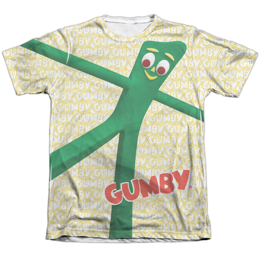 Gumby - Stretched - Adult Poly/cotton Short Sleeve Tee - White T-shirt