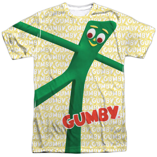 Gumby - Stretched - Short Sleeve Adult Poly Crew - White T-shirt