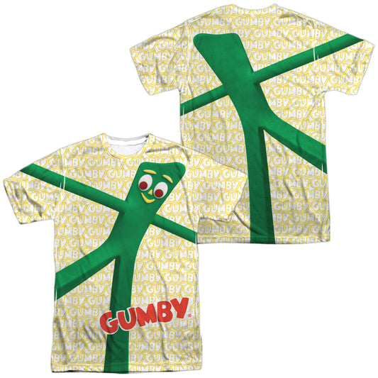 GUMBY STRETCHED (FRONT/BACK PRINT)-S/S ADULT POLY T-Shirt