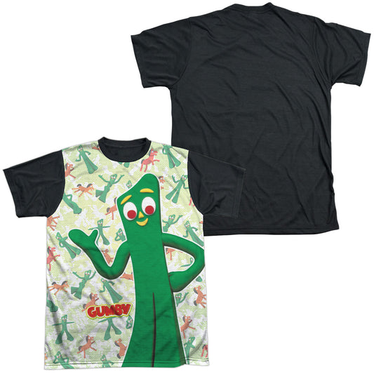 Gumby - Friendly Greeting - Short Sleeve Adult White Front Black Back   - White T-shirt