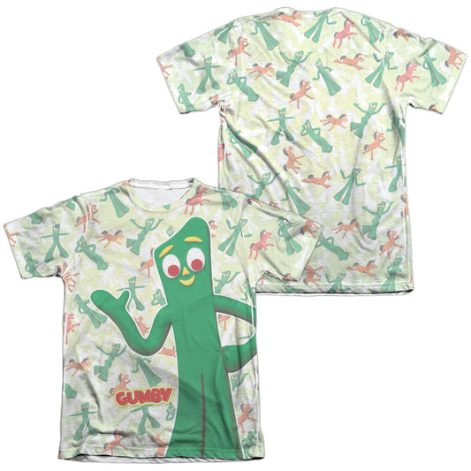 GUMBY FRIENDLY GREETING (FRONT/BACK PRINT)-ADULT POLY/COTTON S/S T-Shirt