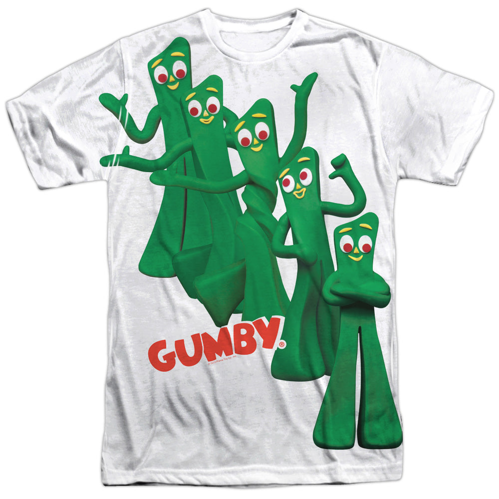 Gumby - Moves - Short Sleeve Adult Poly Crew - White T-shirt