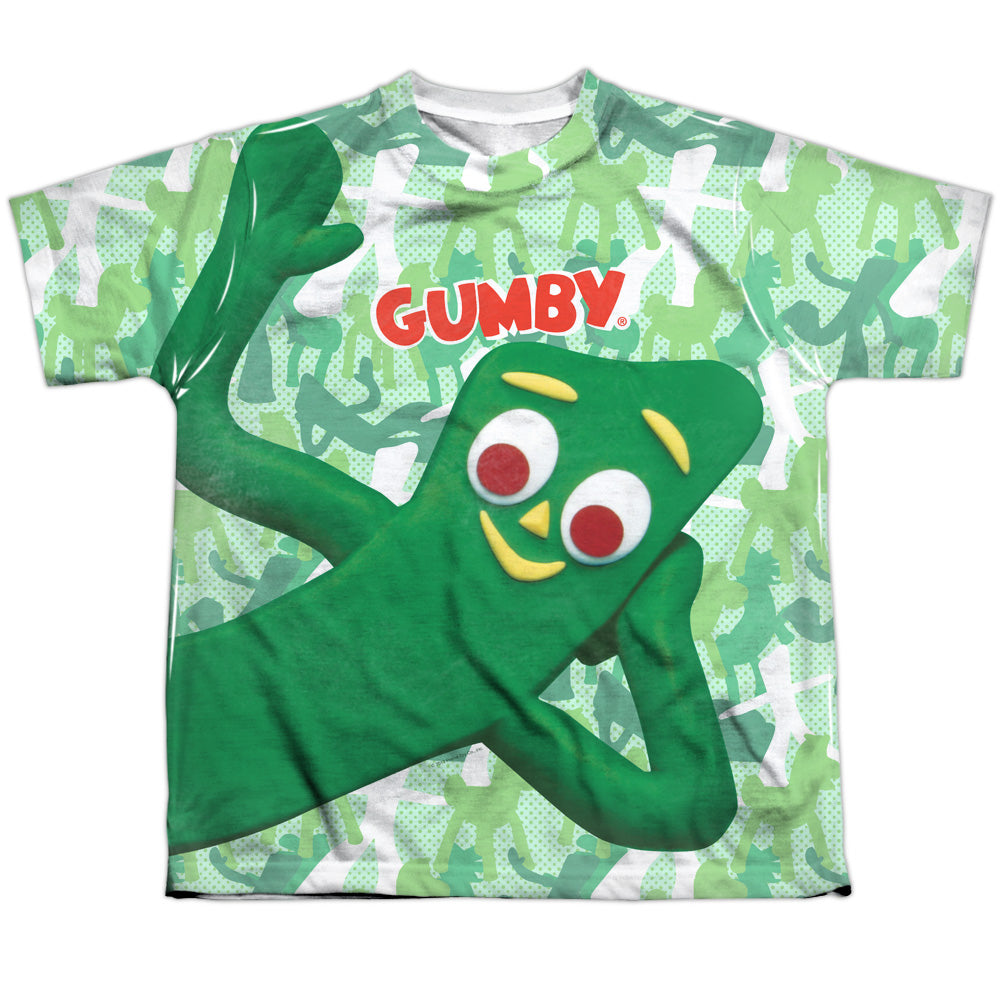 Gumby - Gumbyflage - Short Sleeve Youth Poly Crew - White T-shirt