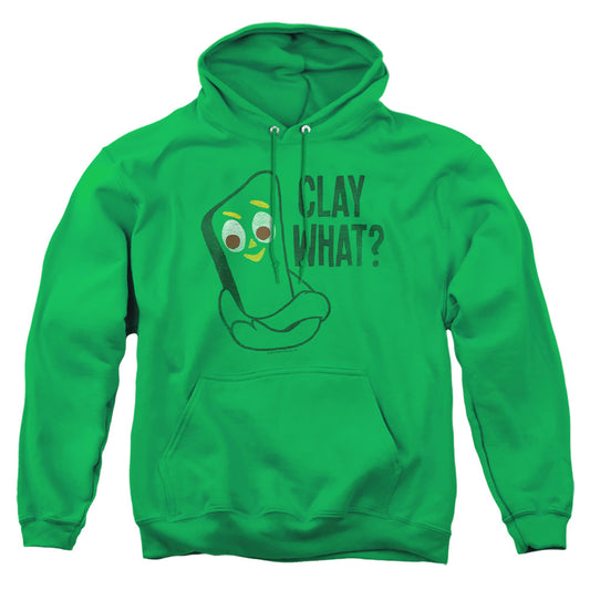 Gumby - Clay What - Adult Pull-over Hoodie - Kelly Green