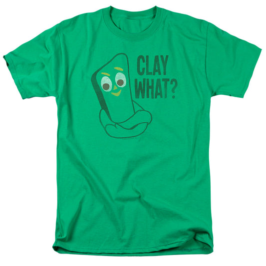Gumby - Clay What - Short Sleeve Adult 18/1 - Kelly Green T-shirt