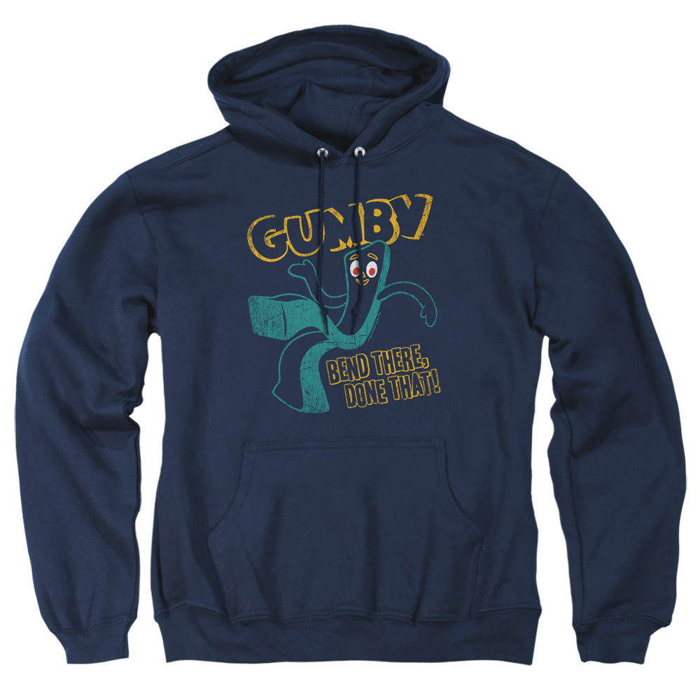Gumby - Bend There - Adult Pull-over Hoodie - Navy