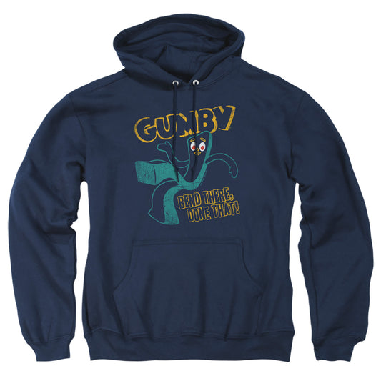 Gumby - Bend There - Adult Pull-over Hoodie - Navy