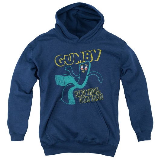 Gumby Bend There-youth Pull-over Hoodie - Navy