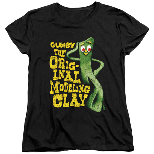 Gumby - So Punny - Short Sleeve Womens Tee - Black T-shirt