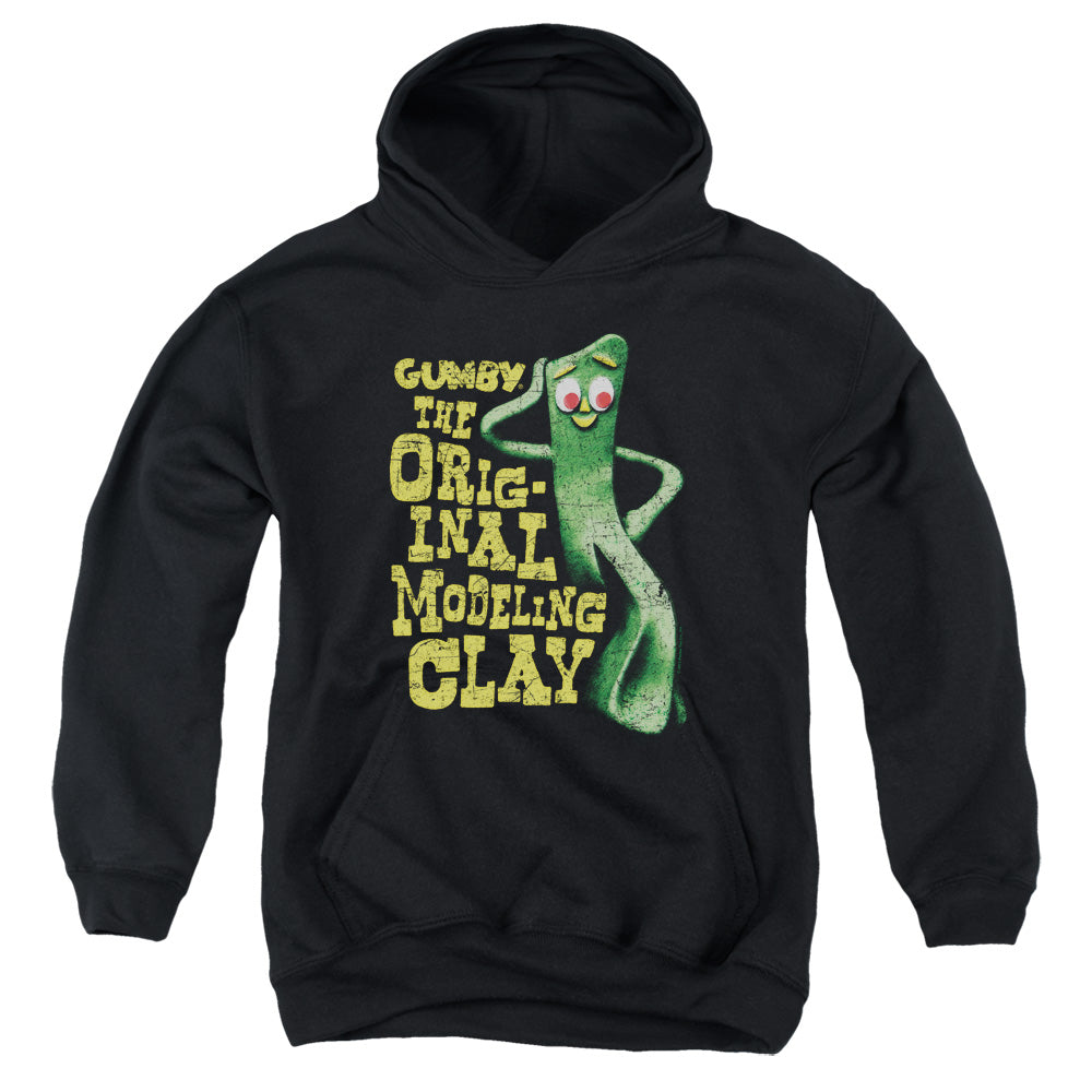 Gumby So Punny-youth Pull-over Hoodie - Black