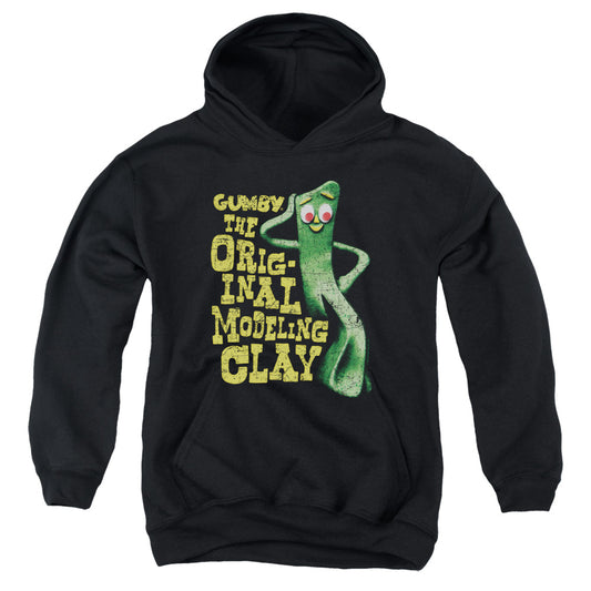 Gumby So Punny-youth Pull-over Hoodie - Black