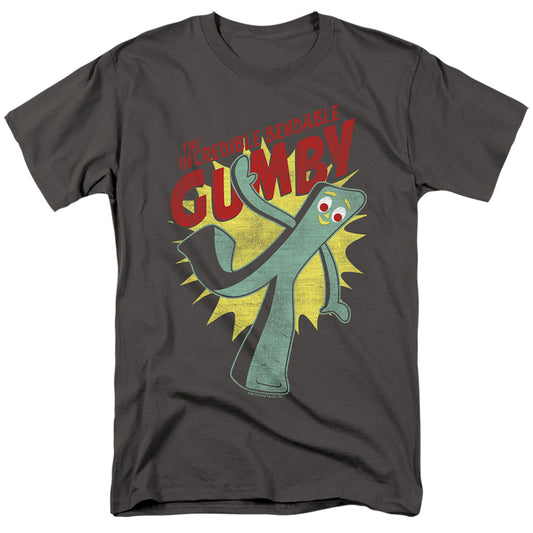 Gumby - Bendable - Short Sleeve Adult 18/1 - Charcoal T-shirt