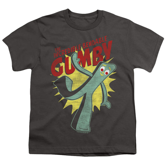 Gumby - Bendable - Short Sleeve Youth 18/1 - Charcoal T-shirt
