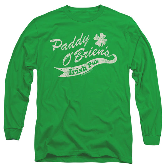 Paddy Obriens Irish Pub - Long Sleeve Adult 18 - 1 - Kelly Green T-shirt