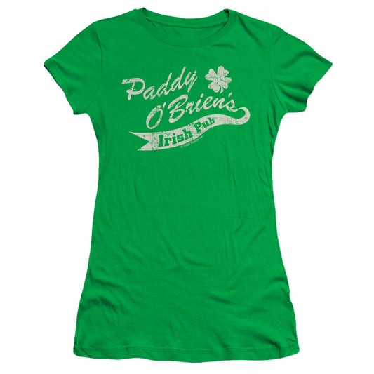 Paddy Obriens Irish Pub - Short Sleeve Junior Sheer - Kelly Green T-shirt