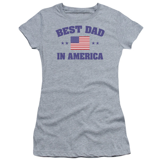Best Dad - Short Sleeve Junior Sheer - Athletic Heather T-shirt