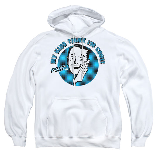 My Kids Think Im Cool - Adult Pull-over Hoodie - White