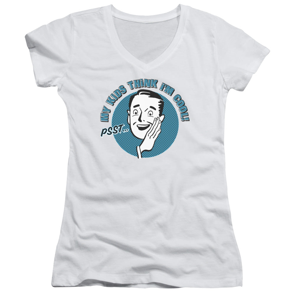 My Kids Think Im Cool - Junior V-neck - White