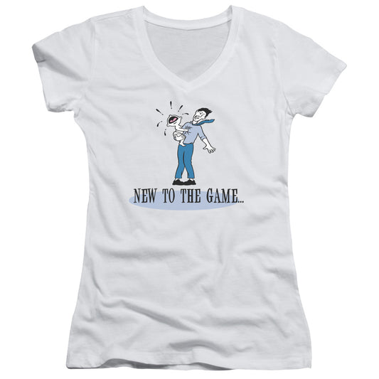 New To The Game - Junior V-neck - White