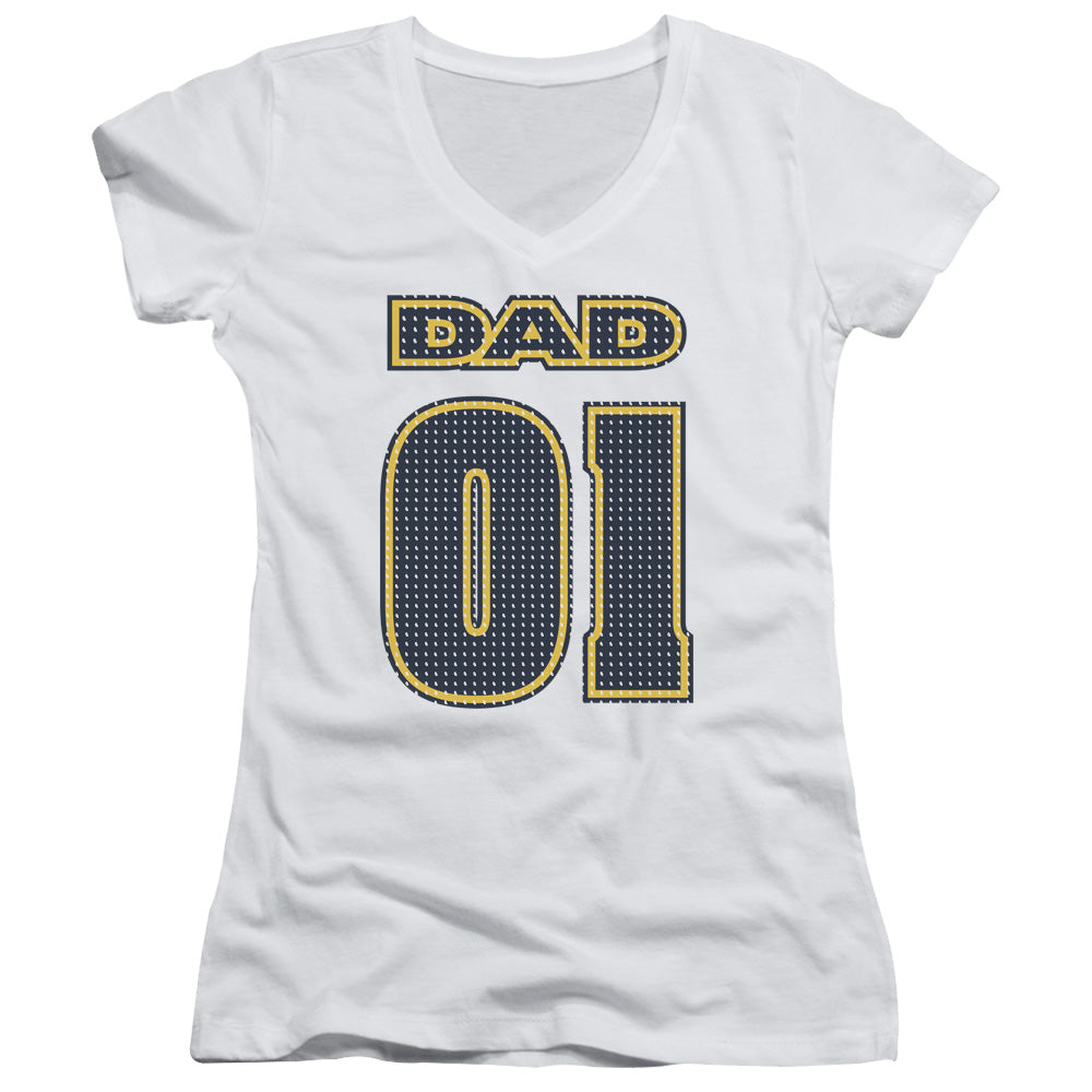 Dad Jersey - Junior V-neck - White