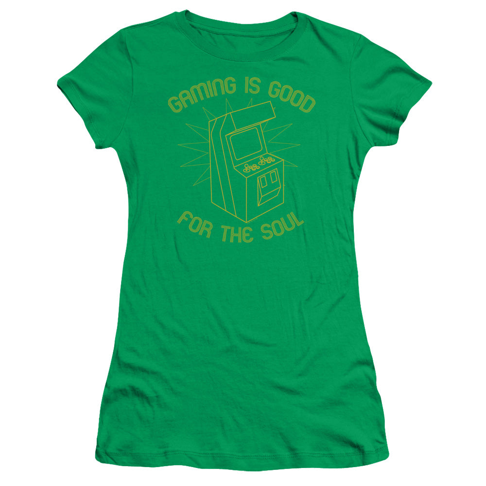 Gaming For The Soul - Short Sleeve Junior Sheer - Kelly Green T-shirt