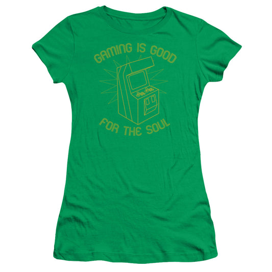 Gaming For The Soul - Short Sleeve Junior Sheer - Kelly Green T-shirt