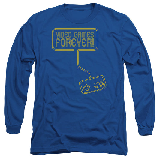 Video Games Forever - Long Sleeve Adult 18 - 1 - Royal Blue T-shirt