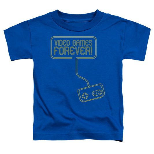 Video Games Forever - Short Sleeve Toddler Tee - Royal Blue T-shirt