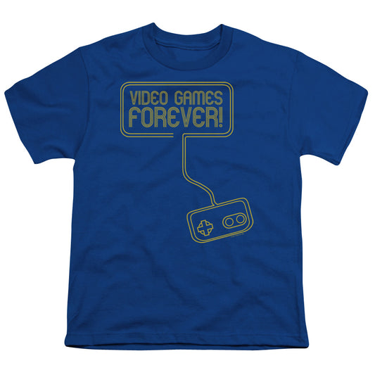 Video Games Forever - Short Sleeve Youth 18 - 1 - Royal Blue T-shirt