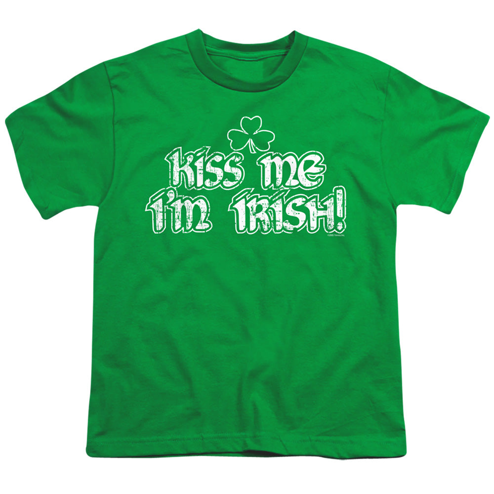Kiss Me Im Irish - Short Sleeve Youth 18 - 1 - Kelly Green T-shirt