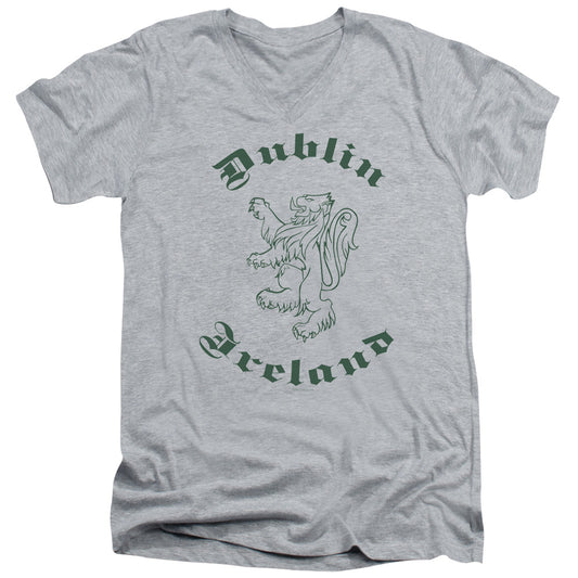 Dublin Ireland - Short Sleeve Adult V-neck - Athletic Heather T-shirt