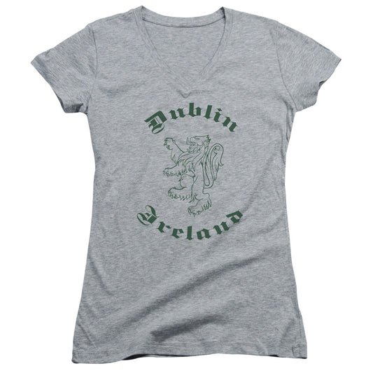 Dublin Ireland - Junior V-neck - Athletic Heather