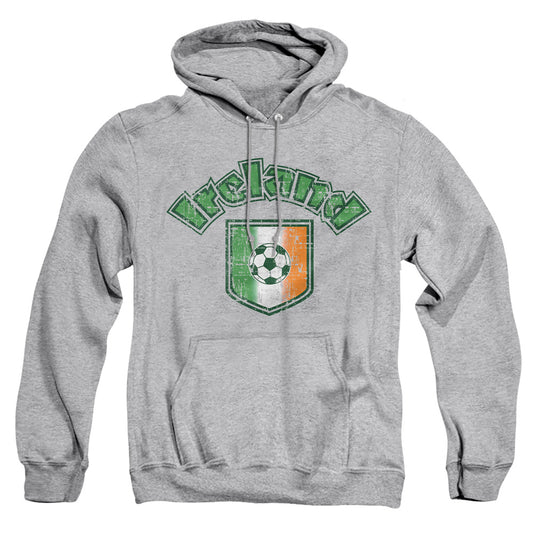 Ireland With Soccer Flag - Adult Pull-over Hoodie - Athletic Heather