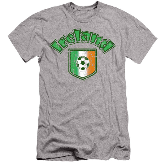 Ireland With Soccer Flag - Short Sleeve Adult 30 - 1 - Athletic Heather T-shirt