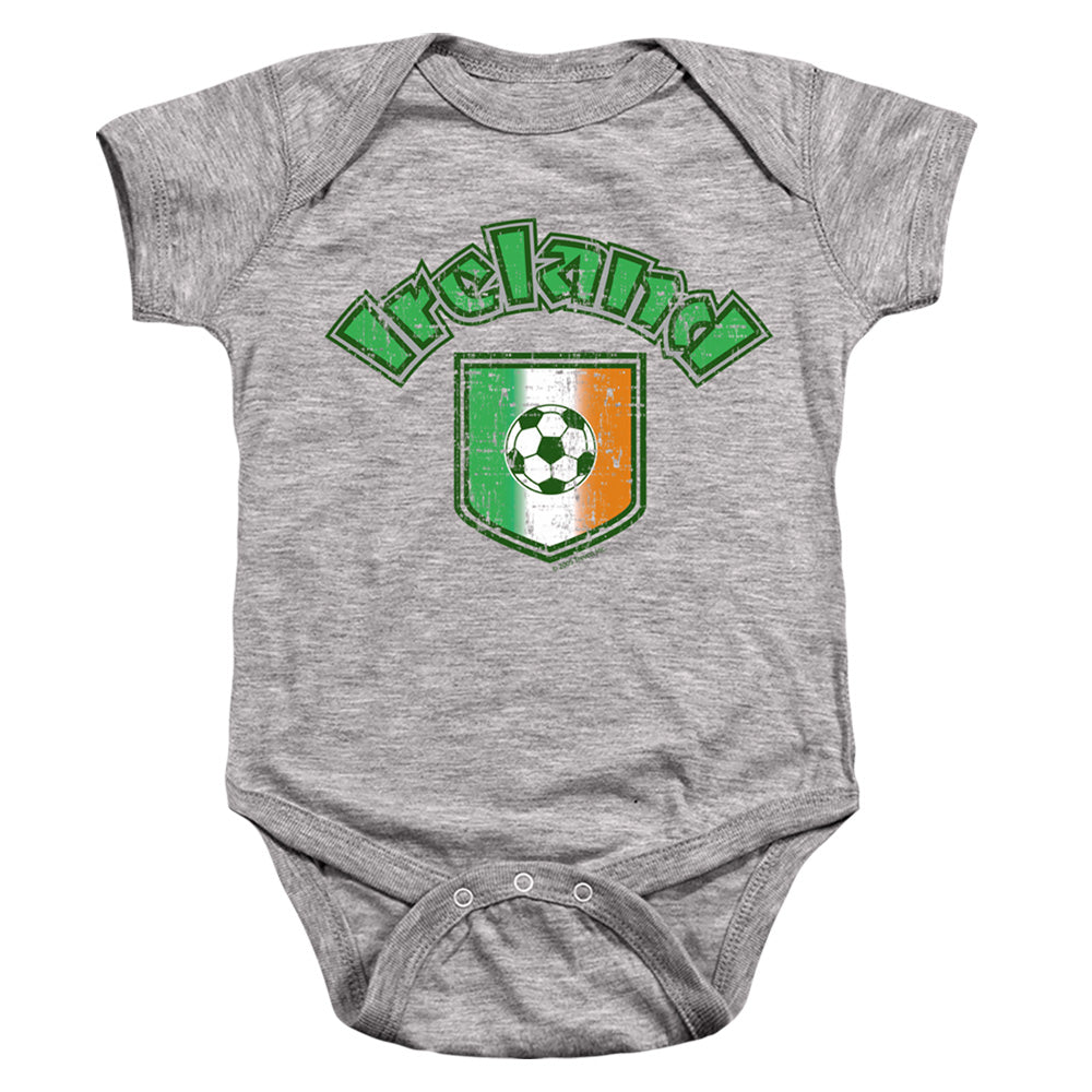 Ireland With Soccer Flag-infant Snapsuit - Athletic Heather