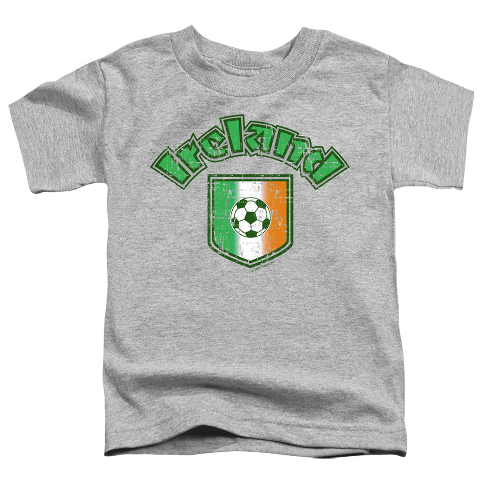 Ireland With Soccer Flag - Short Sleeve Toddler Tee - Athletic Heather T-shirt