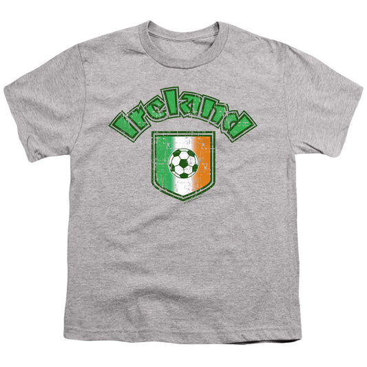 Ireland With Soccer Flag - Short Sleeve Youth 18 - 1 - Athletic Heather T-shirt