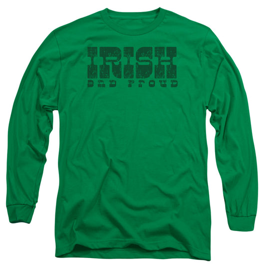 Irish And Proud - Long Sleeve Adult 18 - 1 - Kelly Green T-shirt