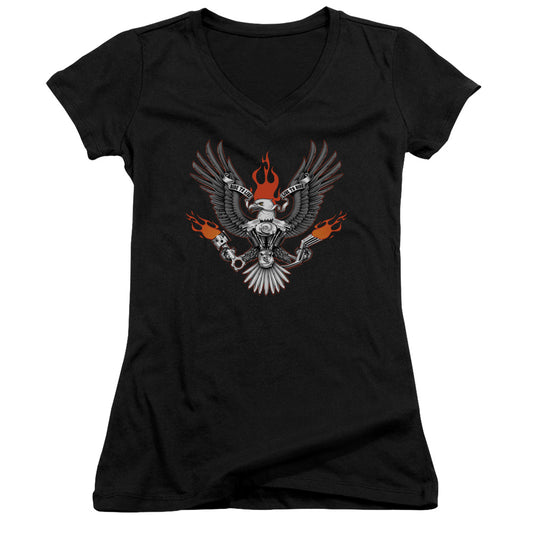 Biker Eagle - Junior V-neck - Black